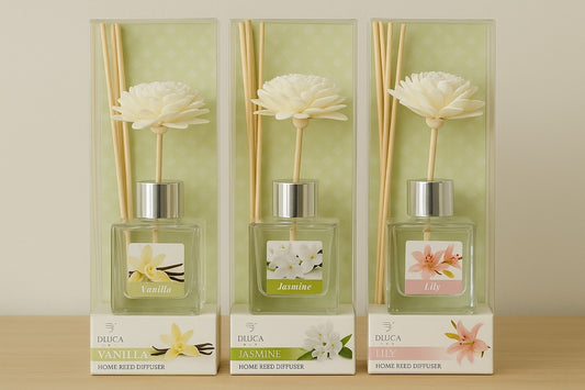 Set de 3 Aromatizantes de Variilas y Flor Decorativa