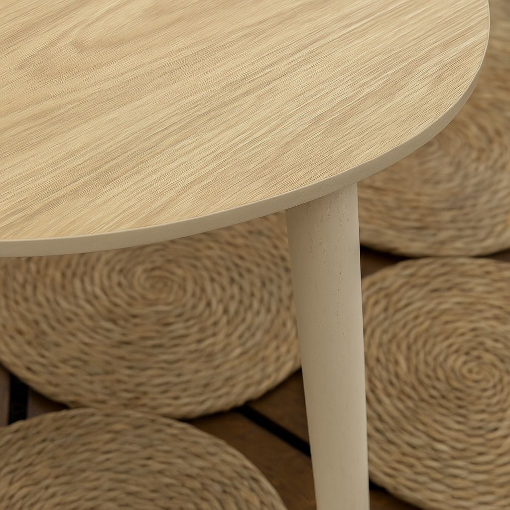 Set de 3 Mesas de Centro Nórdicas de Madera Prensada