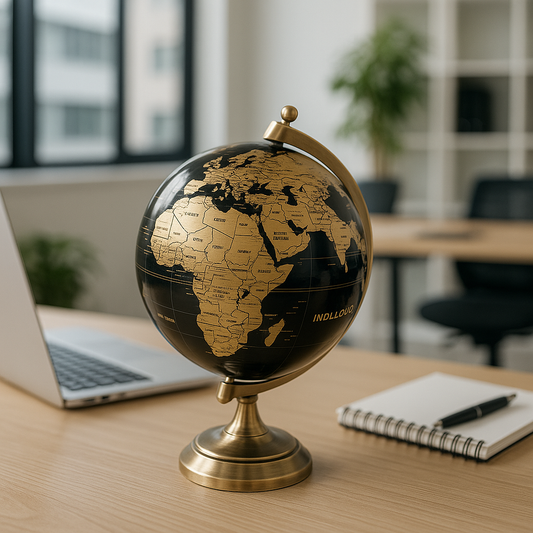 Globo Terráqueo Decorativo Clásico – Modelos Negro o Dorado Vintage