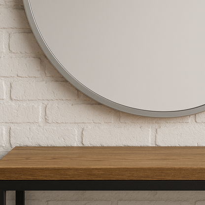 Espejo Circular o Redondo borde Plateado 70 y 80 cm