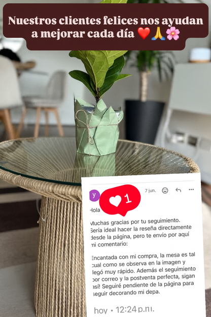 SET DE MESAS DE FIBRA NATURAL