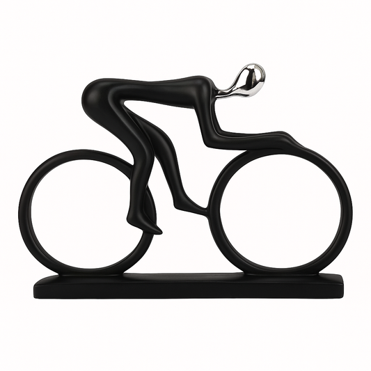 Escultura Arte Decorativo Ciclista Arte Abstracto Creativo
