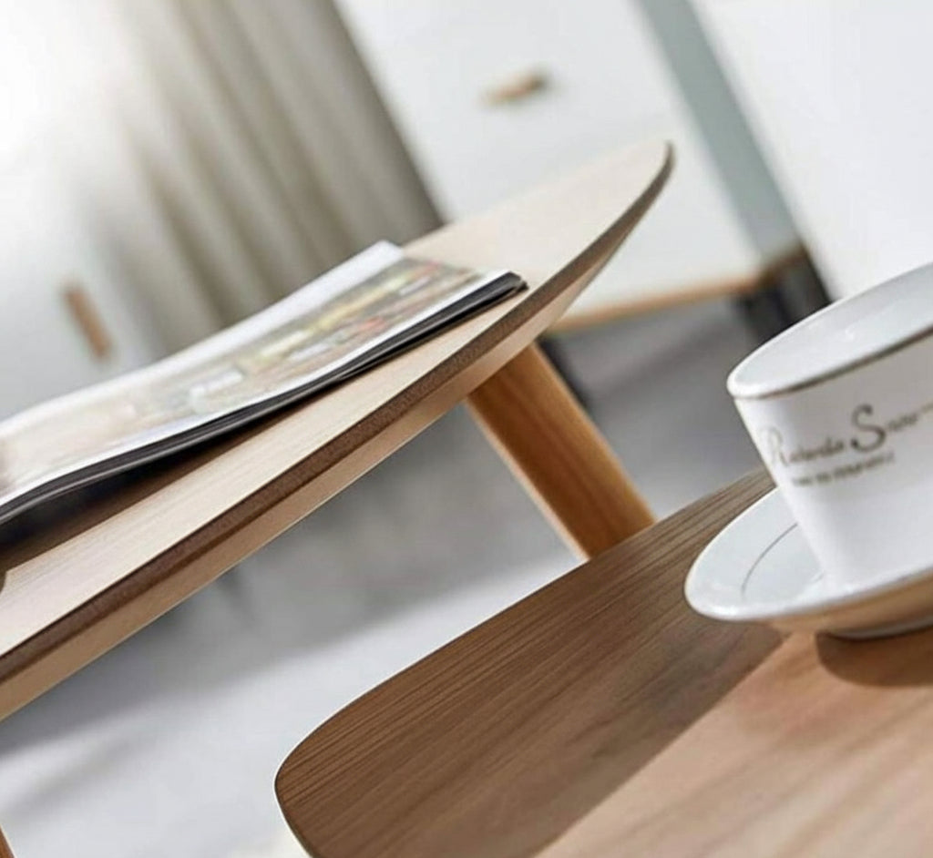 Set de 3 Mesas de Centro Nórdicas de Madera Prensada