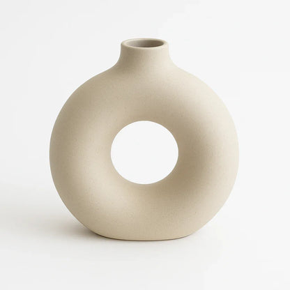 Pack Decorativo Minimalista – Jarrón Cerámica + Cadeneta Madera + Vela + Base Yute - KB Home