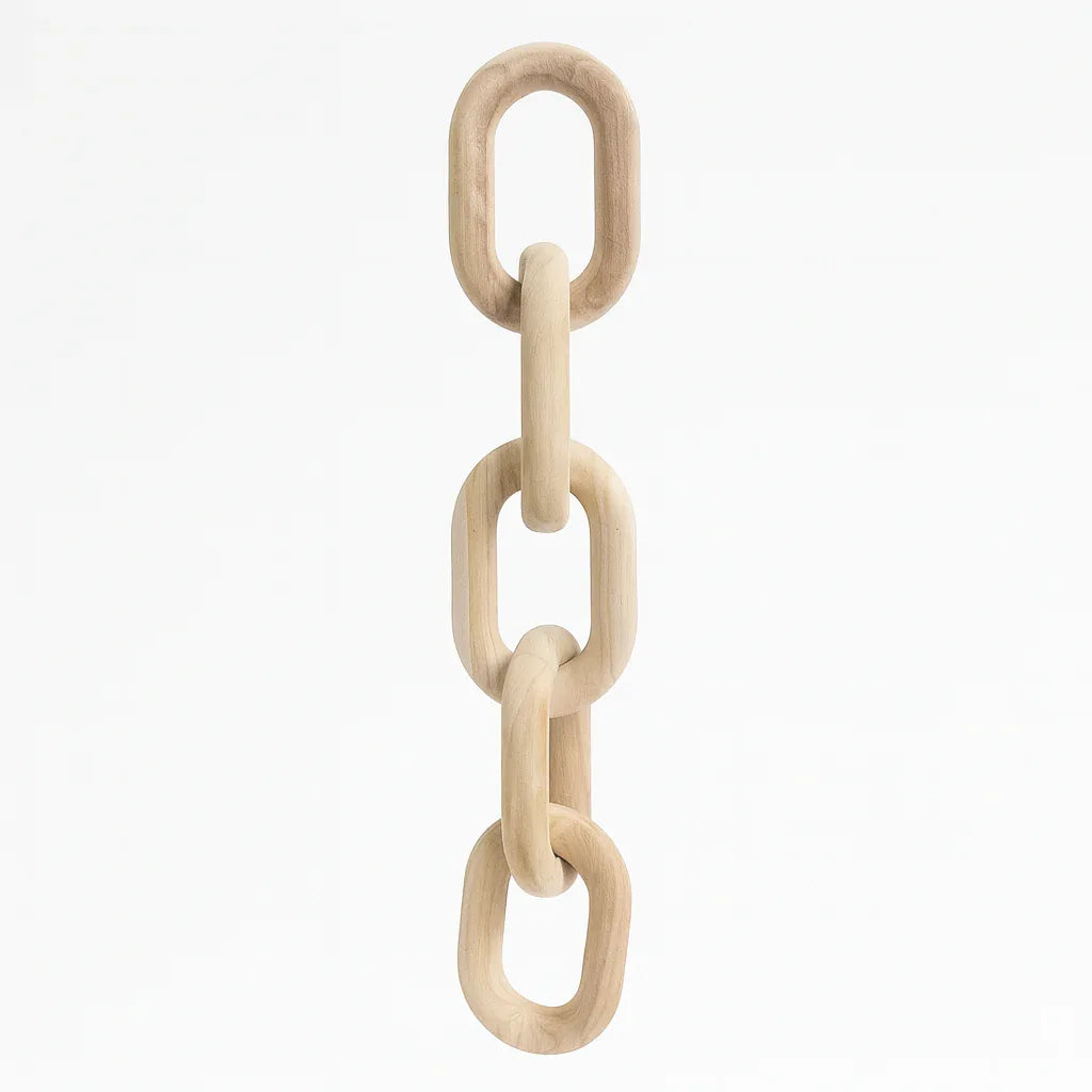 Pack Decorativo Minimalista – Jarrón Cerámica + Cadeneta Madera + Vela + Base Yute - KB Home