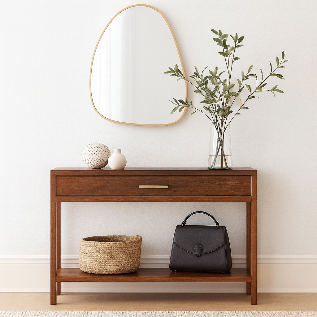 Espejo Orgánico Dorado 52 x 66 cm