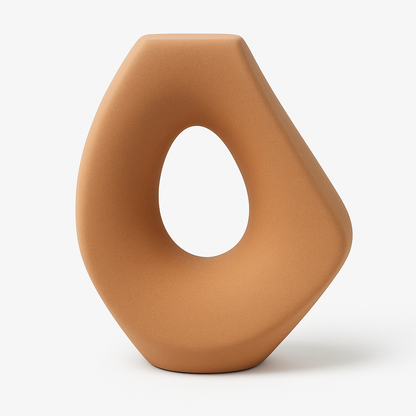 Jarrón Escultural Terracota – Diseño Orgánico Moderno