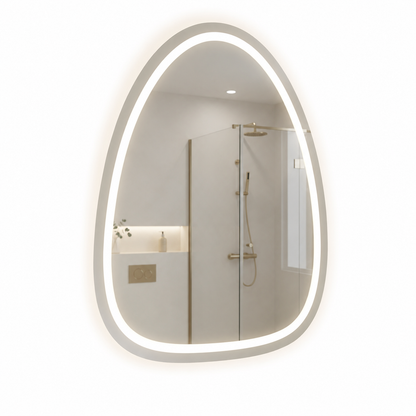 Espejo Irregular Orgánico 50x70 cm LED 3 Tonos Touch | KB Home Spa