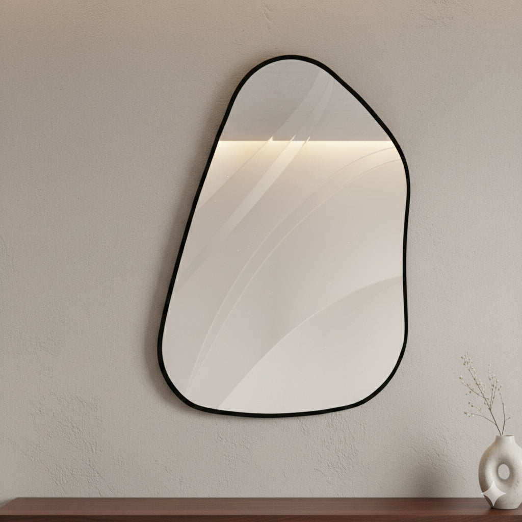 Espejo Orgánico Negro 54 x 68 cm