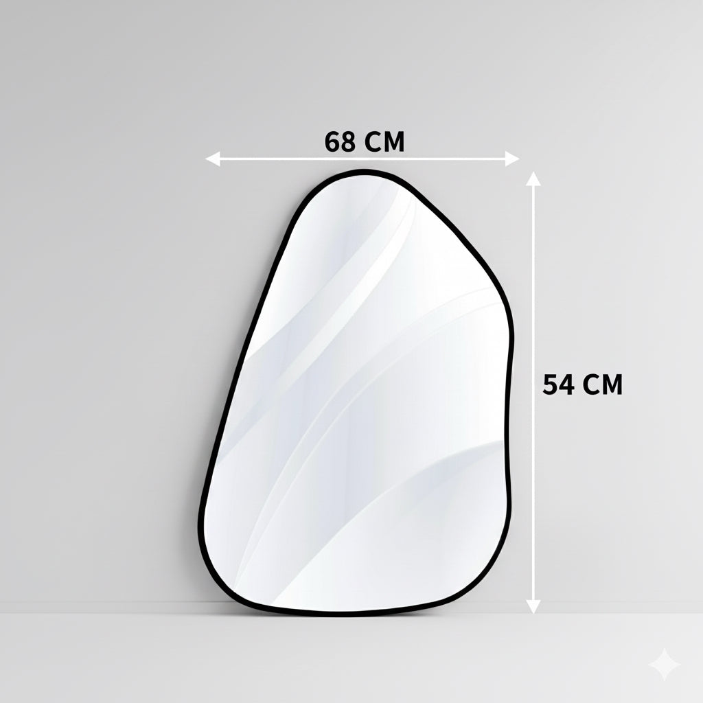 Espejo Orgánico Negro 54 x 68 cm