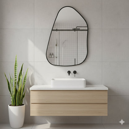 Espejo Orgánico Negro 54 x 68 cm