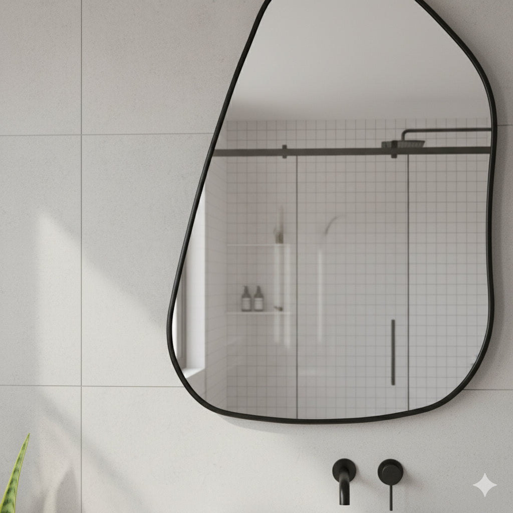 Espejo Orgánico Negro 54 x 68 cm