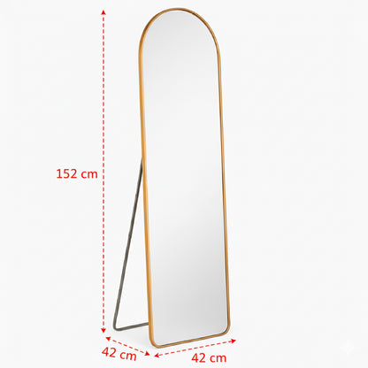 Espejo de Pie Arco con Marco Dorado – 157x47 cm