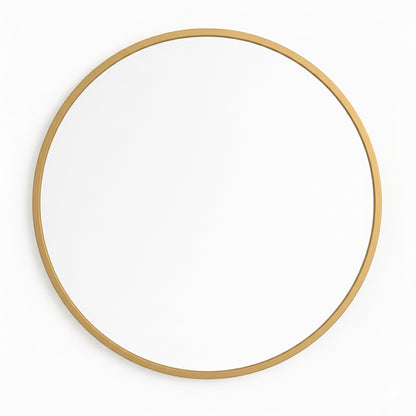 Espejo Circular o Redondo borde Dorado 60 cm