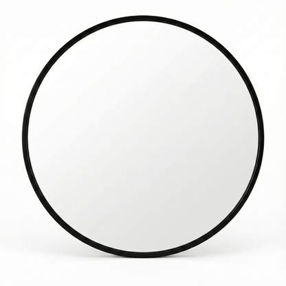 Espejo Redondo Decorativo 60 cm - Marco Negro | Estilo Nórdico y Moderno