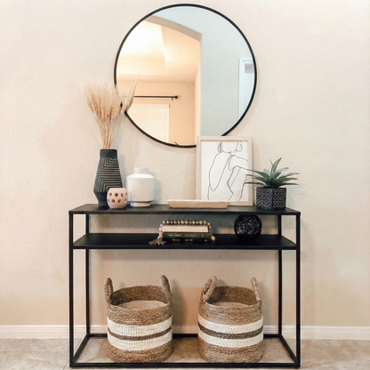 Espejo Redondo Decorativo 60 cm - Marco Negro | Estilo Nórdico y Moderno