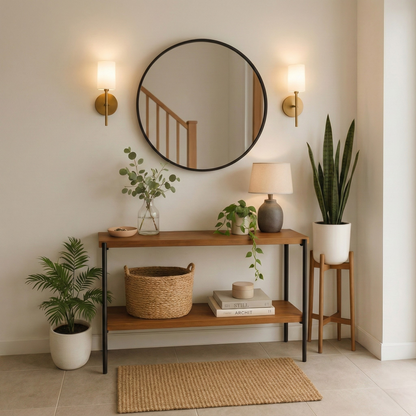 Espejo Redondo Decorativo 60 cm - Marco Negro | Estilo Nórdico y Moderno