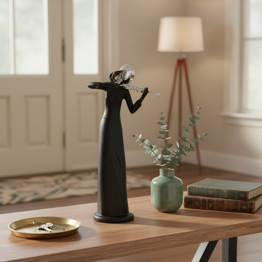 Estatua de Violinista Arte Creativo