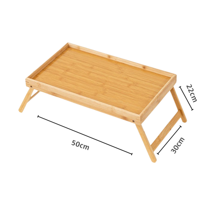 Bandeja de Bambú para Cama Plegable | Mesa Desayuno y Laptop