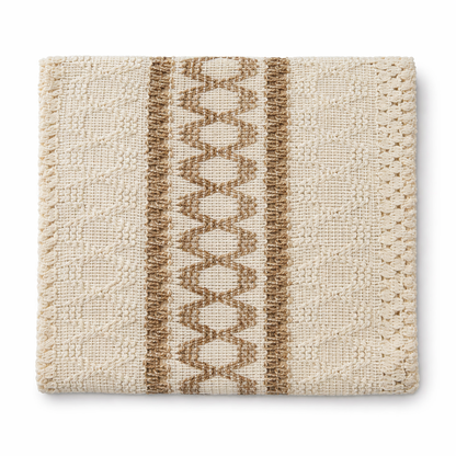 Camino de Mesa Decorativo - Beige y Marrón