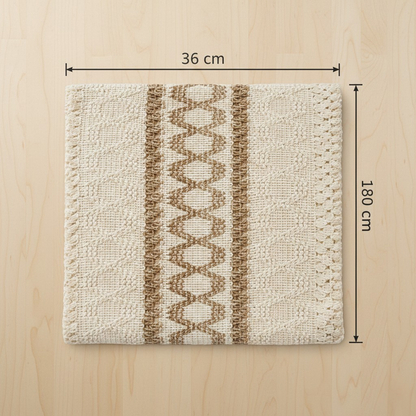 Camino de Mesa Decorativo - Beige y Marrón