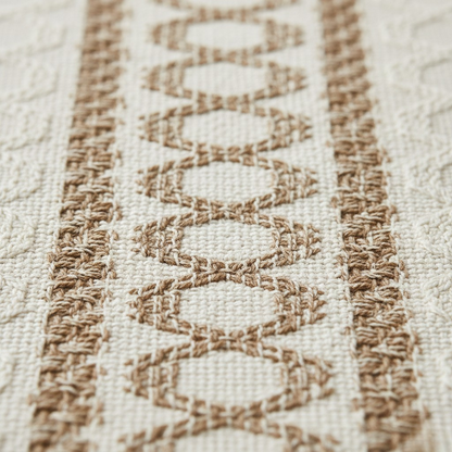 Camino de Mesa Decorativo - Beige y Marrón