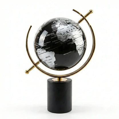 Globo Terráqueo Decorativo Premium - Diseño Moderno con Base Sólida - Pieza para Escritorio, Oficina y Hogar - Mapa Mundial - KB Home