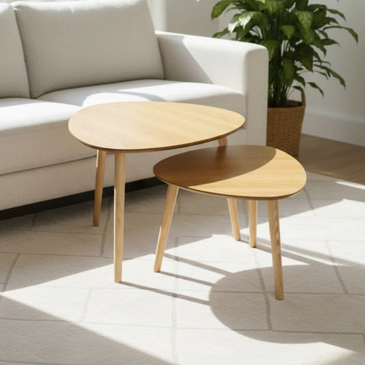 Set de 2 Mesas Auxiliares de Centro Nórdicas - KB Home