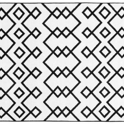 Alfombra Decorativa Blanco & Negro con Diseño Geométrico - KB Home