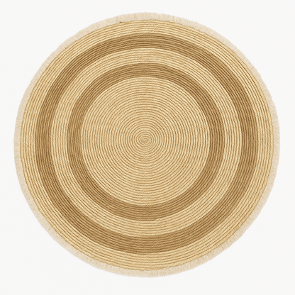 Alfombra Redonda de Yute Natural – Diseño Tejido Artesanal Boho Chic - KB Home