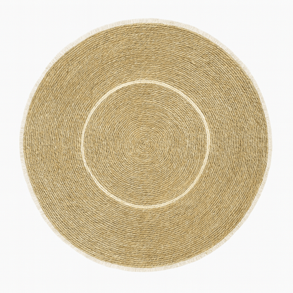 Alfombra Redonda de Yute Natural Tejida a Mano 120 cm – Estilo Boho y Nórdico para Sala o Dormitorio - KB Home