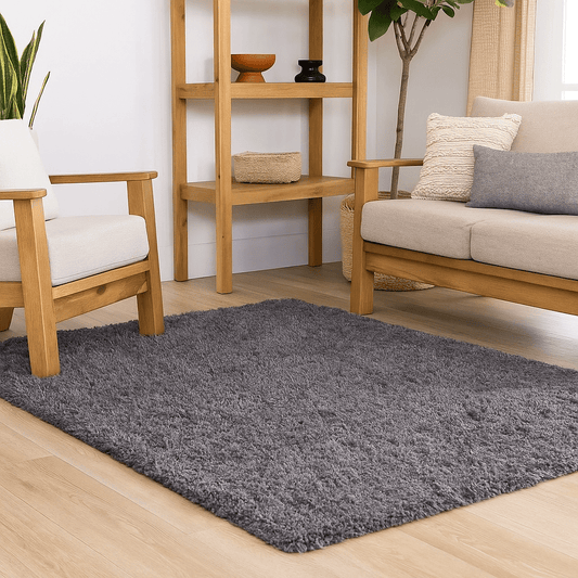 Alfombra Shaggy Gris Oscuro - KB Home
