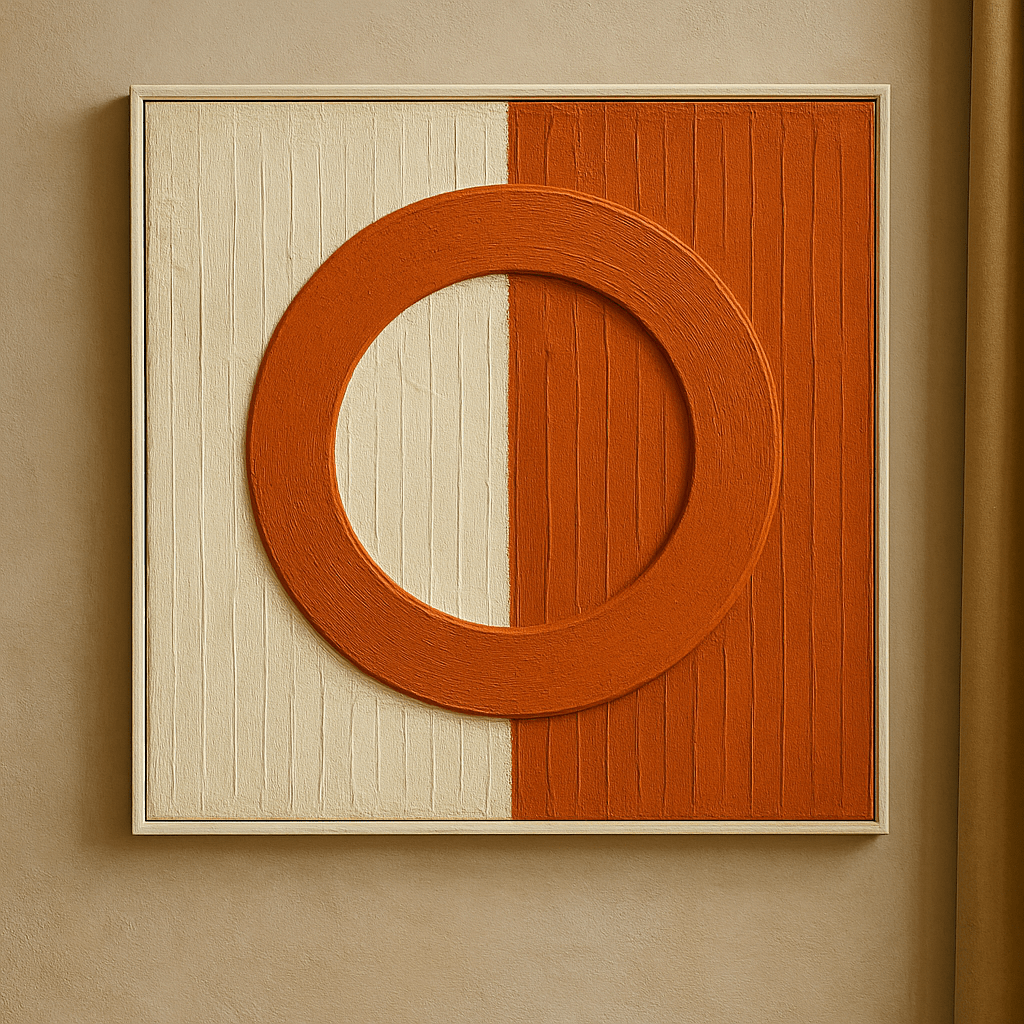 Cuadro Decorativo Abstracto – “Círculo Terracota” - KB Home