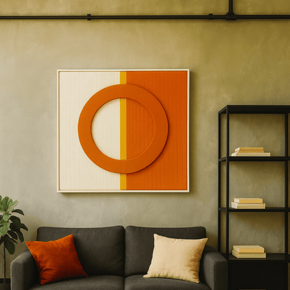 Cuadro Decorativo Abstracto – “Círculo Terracota” - KB Home