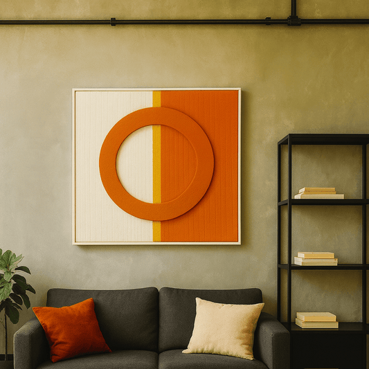 Cuadro Decorativo Abstracto – “Círculo Terracota” - KB Home