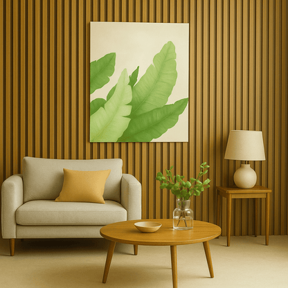 Cuadro Decorativo “Esencia Natural” – 120x60 cm – Hojas Tropicales en Estilo Moderno - KB Home