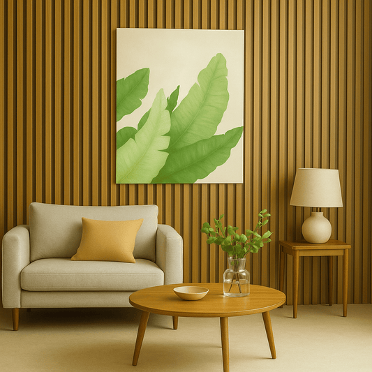 Cuadro Decorativo “Esencia Natural” – 120x60 cm – Hojas Tropicales en Estilo Moderno - KB Home