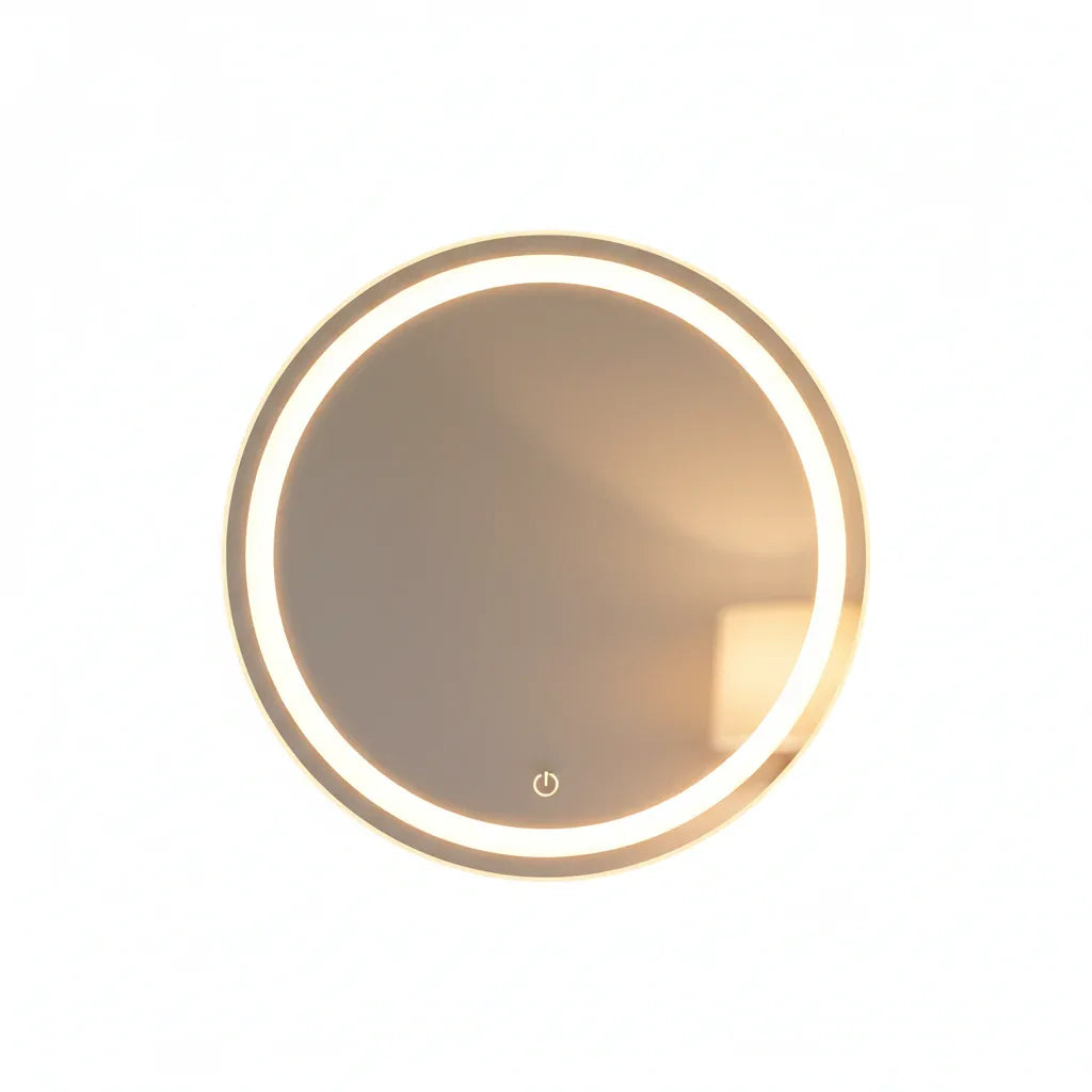Espejo Redondo 60cm con Luz LED Touch – Iluminación Perimetral para Baño - KB Home