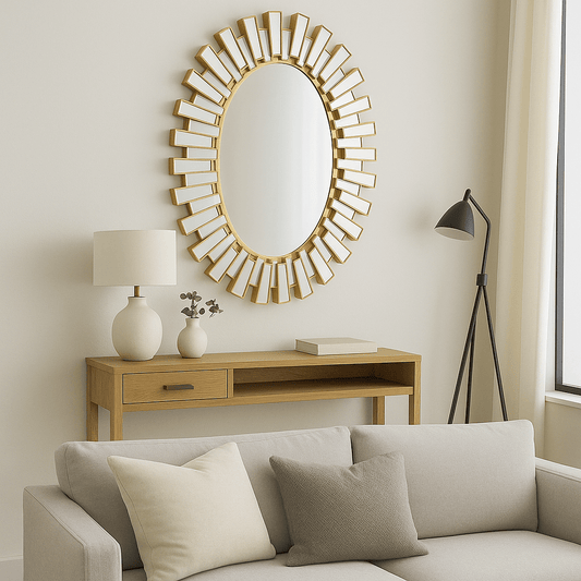 Espejo Sol Dorado 68 x 94 cm - KB Home