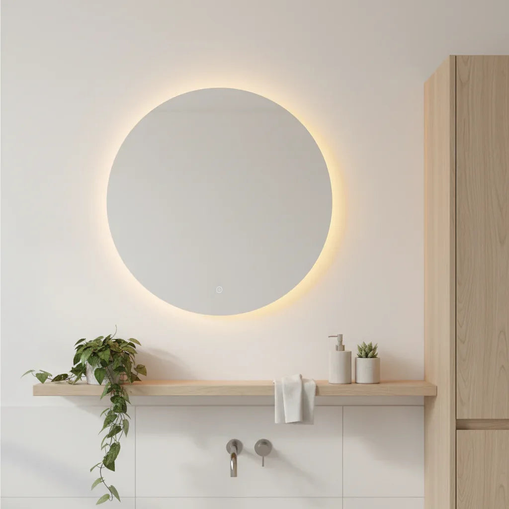 Espejo Redondo 60cm con Luz LED Touch – Iluminación Perimetral para Baño - KB Home
