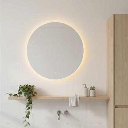 Espejo Redondo 60cm con Luz LED Touch – Iluminación Perimetral para Baño - KB Home