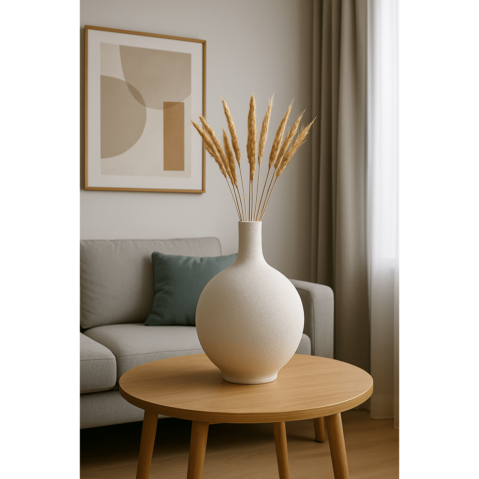 Jarrón Decorativo de Cerámica Blanco Mate - KB Home