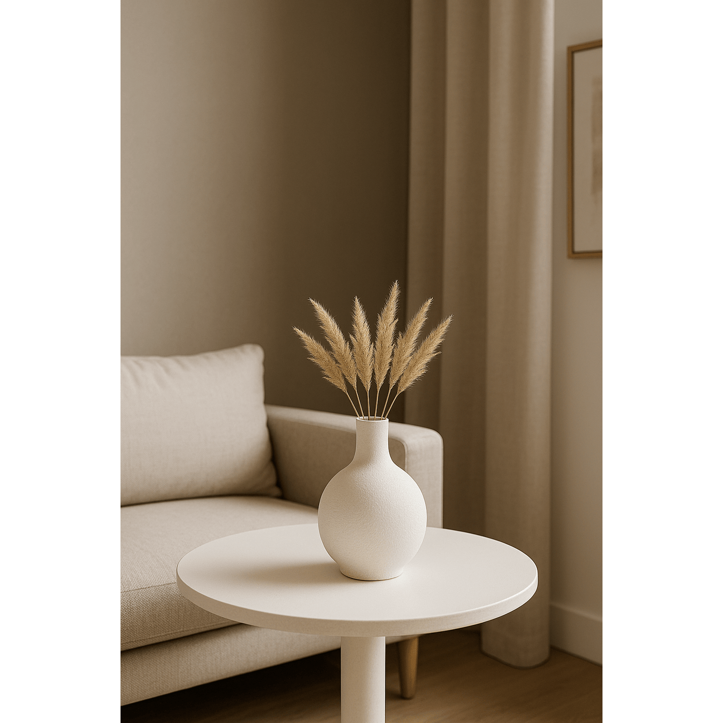 Jarrón Decorativo de Cerámica Blanco Mate - KB Home