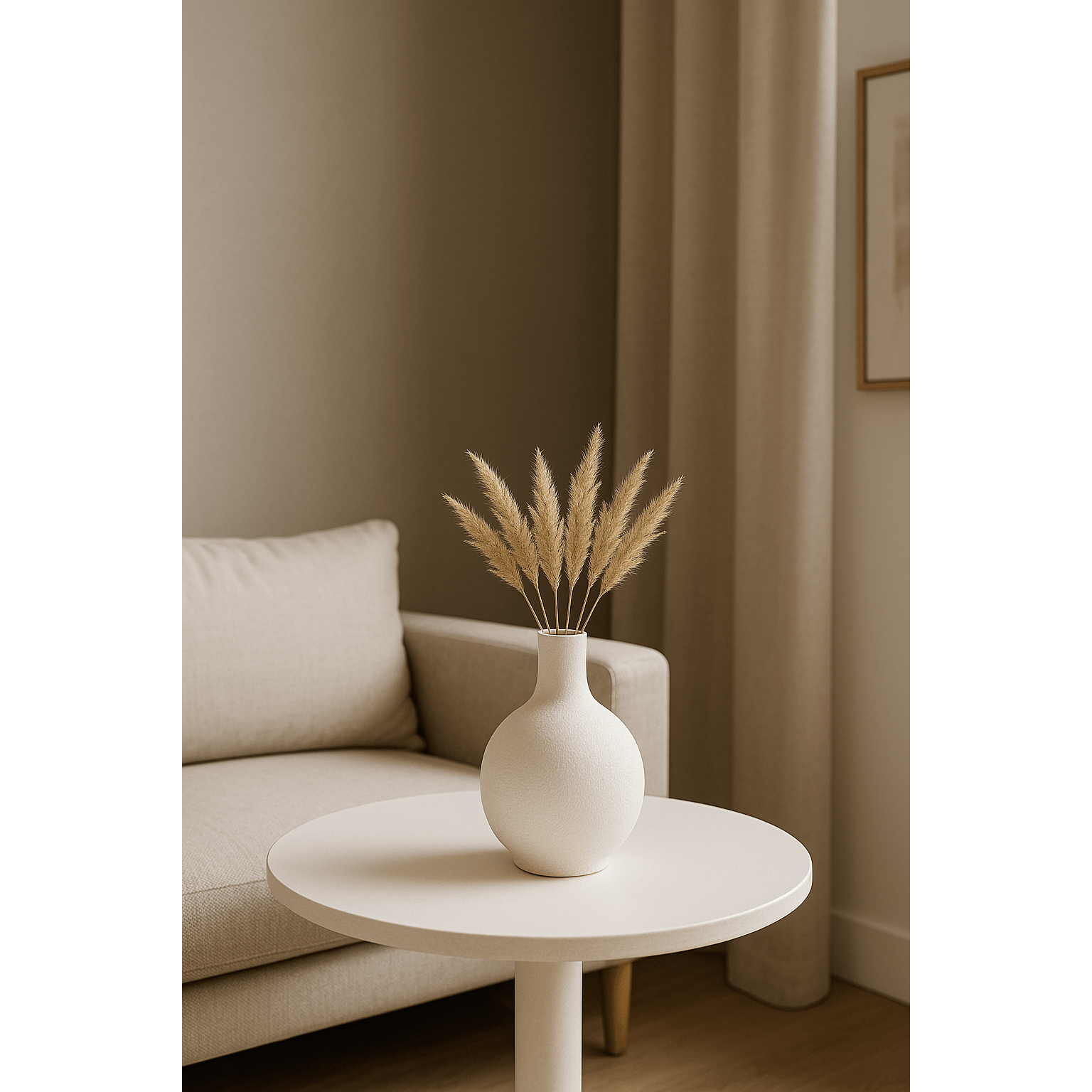 Jarrón Decorativo de Cerámica Blanco Mate - KB Home