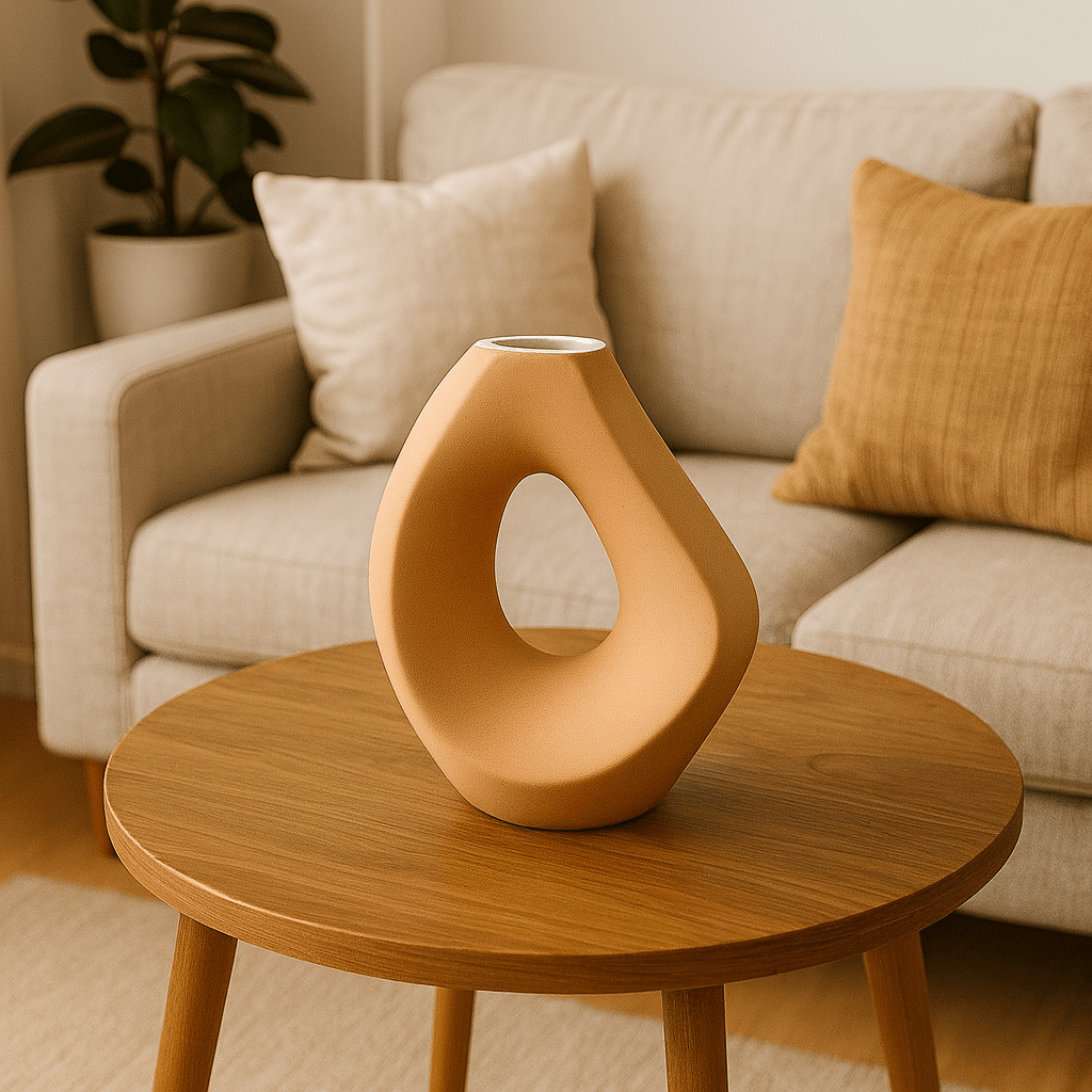 Jarrón Escultural Terracota – Diseño Orgánico Moderno - KB Home
