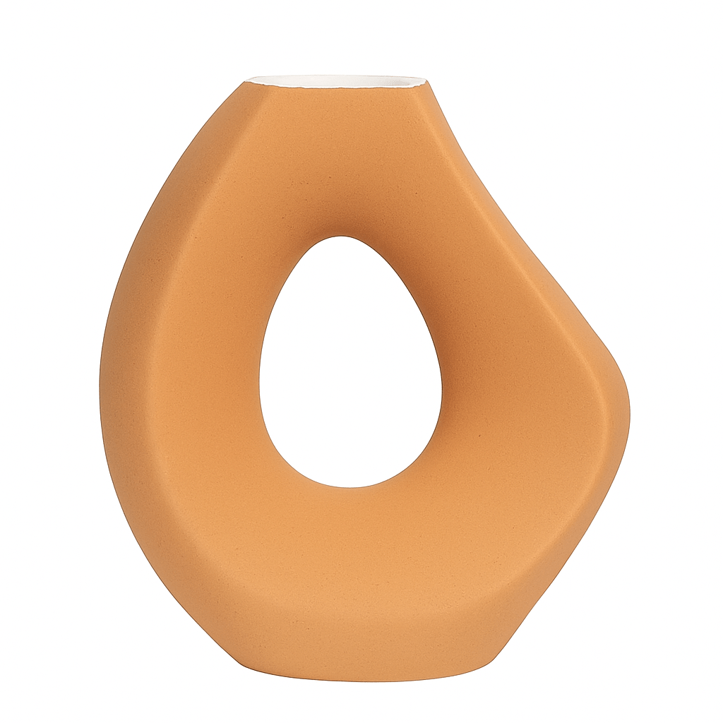 Jarrón Escultural Terracota – Diseño Orgánico Moderno - KB Home