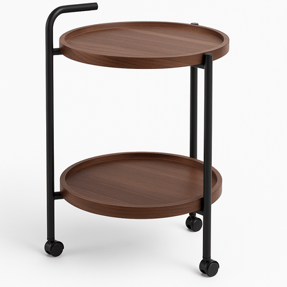 Mesa Carrito Auxiliar de 2 Niveles con Ruedas - KB Home