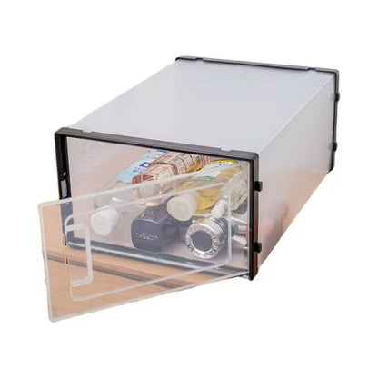 Set de 6 Cajas Organizadoras Medianas Apilables, Transparentes - KB Home